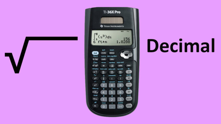 Ti 36 Pro changing square root to decimal