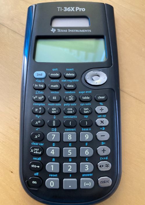 screen on ti36X pro calculator